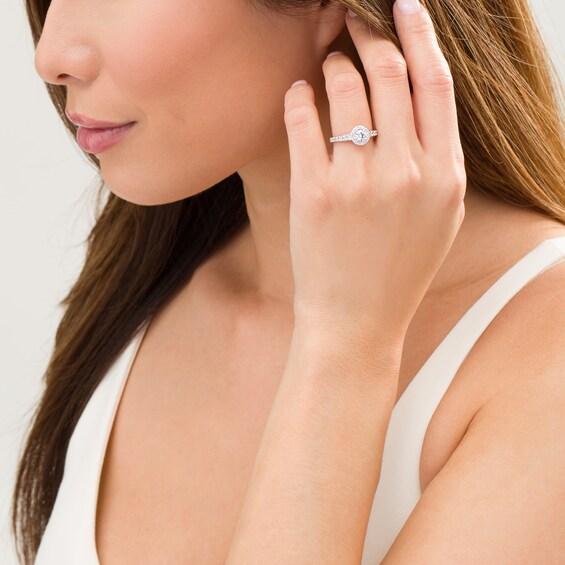 Zales Private Collection 1 CT. T.w. Certified Colorless Diamond Frame Engagement Ring in 14K White Gold (F/I1)