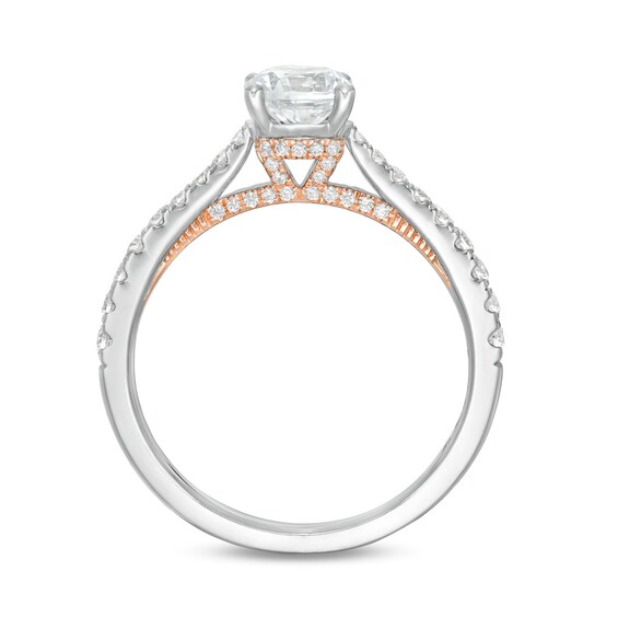 Zales Private Collection 1 CT. T.w. Certified Colorless Diamond Engagement Ring in 14K Two-Tone Gold (F/I1)