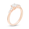 1 CT. T.W. Round and Pear-Shaped Diamond Five Stone Engagement Ring in 14K Rose Gold