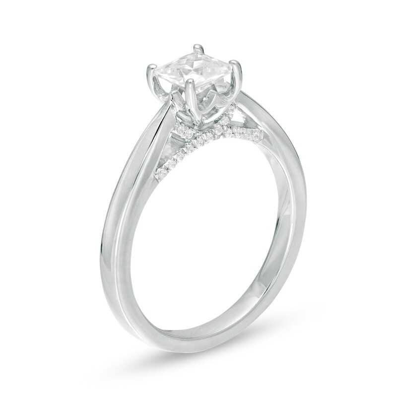 Diamond Engagement Ring Guard with Tapered Center Design