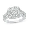 Thumbnail Image 1 of 3/4 CT. T.W. Multi-Diamond Cushion Frame Split Shank Ring in 10K White Gold