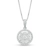 Thumbnail Image 1 of 1/2 CT. T.W. Composite Diamond Frame Pendant in 10K White Gold