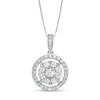 Thumbnail Image 1 of 1 CT. T.W. Composite Diamond Frame Pendant in 10K White Gold
