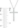 Thumbnail Image 4 of 1/4 CT. T.W. Certified Diamond Cross Pendant in 14K White Gold (H/I1)