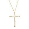 Thumbnail Image 1 of 1/4 CT. T.W. Certified Diamond Cross Pendant in 14K Gold (H/I1)