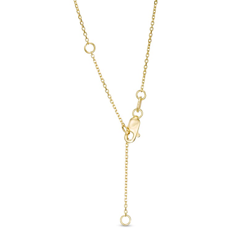 Main Image 3 of 1/4 CT. T.W. Certified Diamond Cross Pendant in 14K Gold (H/I1)