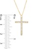 Thumbnail Image 4 of 1/4 CT. T.W. Certified Diamond Cross Pendant in 14K Gold (H/I1)