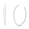 Thumbnail Image 1 of 1/3 CT. T.W. Diamond Hoop Earrings in 10K White Gold