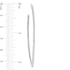 Thumbnail Image 3 of 1/3 CT. T.W. Diamond Hoop Earrings in 10K White Gold