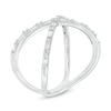 Thumbnail Image 3 of 1/3 CT. T.W. Baguette and Round Diamond Orbit Ring in 10K White Gold