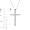 Thumbnail Image 3 of 1/2 CT. T.W. Certified Diamond Cross Pendant in 14K White Gold (H/I1)