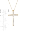 Thumbnail Image 3 of 1/2 CT. T.W. Certified Diamond Cross Pendant in 14K Gold (H/I1)