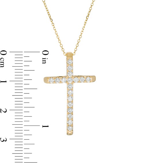 1/2 CT. T.w. Certified Diamond Cross Pendant in 14K Gold (H/I1)