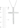 Thumbnail Image 3 of 1 CT. T.W. Certified Diamond Cross Pendant in 14K White Gold