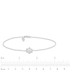 Thumbnail Image 3 of 1/20 CT. T.W. Diamond Helm Anklet in Sterling Silver - 10"