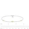 Thumbnail Image 2 of Diamond Accent Station Anklet in Sterling Silver and 10K Gold - 10"