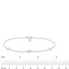 Thumbnail Image 3 of Diamond Accent Station Anklet in Sterling Silver and 10K Gold - 10"