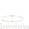 Thumbnail Image 2 of Diamond Accent Station Anklet in Sterling Silver and 10K Gold - 10"