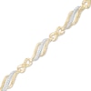 Thumbnail Image 0 of 1/4 CT. T.W. Diamond Alternating Infinity Bracelet in 10K Gold – 7.5"