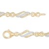 Thumbnail Image 2 of 1/4 CT. T.W. Diamond Alternating Infinity Bracelet in 10K Gold – 7.5"