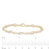 Thumbnail Image 3 of 1/4 CT. T.W. Diamond Alternating Infinity Bracelet in 10K Gold – 7.5"