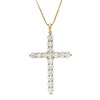 Thumbnail Image 1 of 4 CT. T.W. Diamond Vintage-Style Cross Pendant in 14K Gold