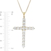 Thumbnail Image 3 of 4 CT. T.W. Diamond Vintage-Style Cross Pendant in 14K Gold