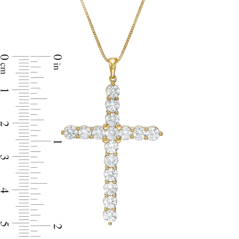 Main Image 3 of 4 CT. T.W. Diamond Vintage-Style Cross Pendant in 14K Gold