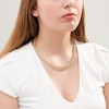 Thumbnail Image 2 of Graduated Woven Multi-Row Link Chain Necklace in 10K Gold - 18"