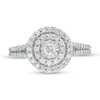 Thumbnail Image 3 of 1/2 CT. T.W. Diamond Double Frame Engagement Ring in 10K White Gold