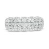 Thumbnail Image 4 of 1/4 CT. T.W Diamond Scallop-Edged Multi-Row Anniversary Ring in 10K White Gold