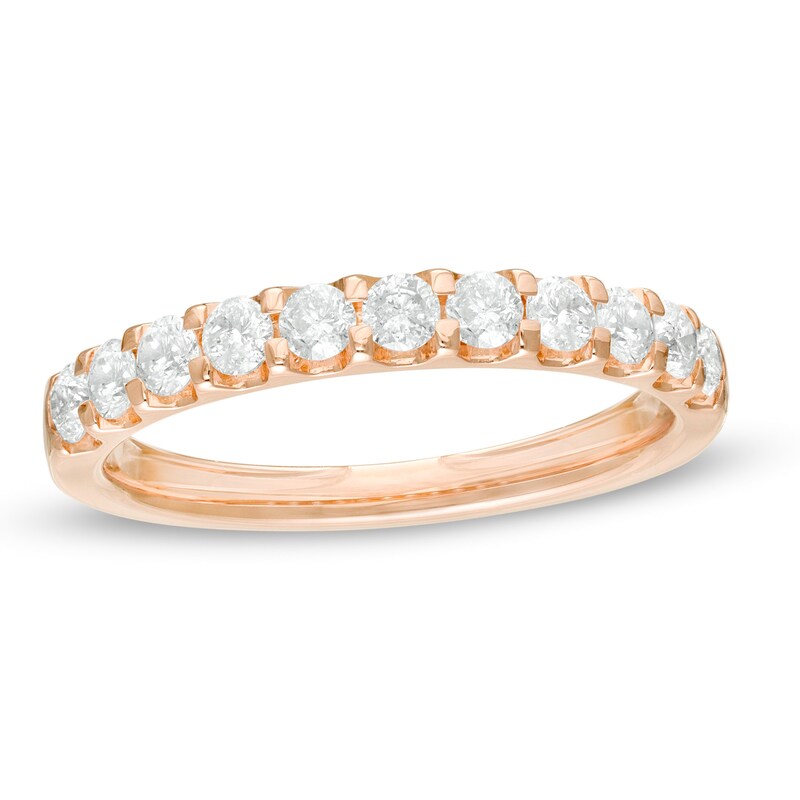 Main Image 1 of 5/8 CT. T.W. Diamond Anniversary Band in 10K Rose Gold
