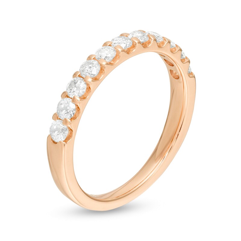Main Image 3 of 5/8 CT. T.W. Diamond Anniversary Band in 10K Rose Gold