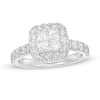 Thumbnail Image 0 of 1-7/8 CT. T.W. Quad Princess-Cut Diamond Cushion Frame Engagement Ring in 14K White Gold