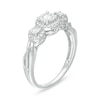 Thumbnail Image 2 of 1/4 CT. T.W. Diamond Past Present Future® Frame Twist Engagement Ring in 10K White Gold