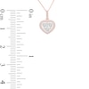 Thumbnail Image 2 of 1/4 CT. T.W. Composite Diamond Heart-Shaped Frame Pendant in 10K Rose Gold