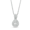 Thumbnail Image 0 of 1/4 CT. T.W. Composite Diamond Double Pear-Shaped Frame Pendant in 10K White Gold