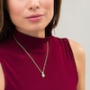 Thumbnail Image 2 of 1/4 CT. T.W. Composite Diamond Double Pear-Shaped Frame Pendant in 10K White Gold