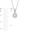 Thumbnail Image 2 of 1/4 CT. T.W. Composite Diamond Double Pear-Shaped Frame Pendant in 10K White Gold