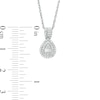 Thumbnail Image 3 of 1/4 CT. T.W. Composite Diamond Double Pear-Shaped Frame Pendant in 10K White Gold