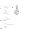 Thumbnail Image 2 of 1/3 CT. T.W. Baguette and Round Composite Diamond Pear-Shaped Frame Drop Earrings in 10K White Gold