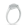 Thumbnail Image 2 of 1/4 CT. T.W. Composite Diamond Double Tilted Cushion Frame Ring in 10K White Gold