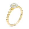 Thumbnail Image 2 of Cherished Promise Collection™ 1/6 CT. T.W. Diamond Hexagonal Frame Beaded Shank Promise Ring in 10K Gold