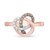 Thumbnail Image 3 of 1/5 CT. T.W. Champagne and White Diamond Orbit Ring in 10K Rose Gold