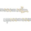 Thumbnail Image 3 of 1 CT. T.W. Diamond Alternating Twist Link Bracelet in 10K Two-Tone Gold– 7.5"