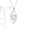 Thumbnail Image 3 of 1/20 CT. T.W. Diamond Flame Pendant in Sterling Silver