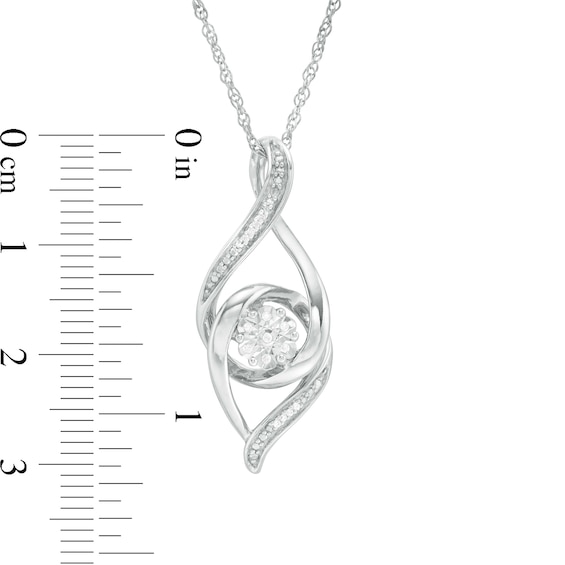 1/20 CT. T.w. Diamond Flame Pendant in Sterling Silver