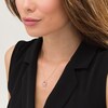 Thumbnail Image 2 of 1/15 CT. T.W. Diamond Tilted Double Heart Outline Pendant in Sterling Silver with 14K Rose Gold Plate
