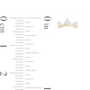 Thumbnail Image 3 of 1/10 CT. T.W. Diamond Three Stone Curved Bar Stud Earrings in 10K Gold