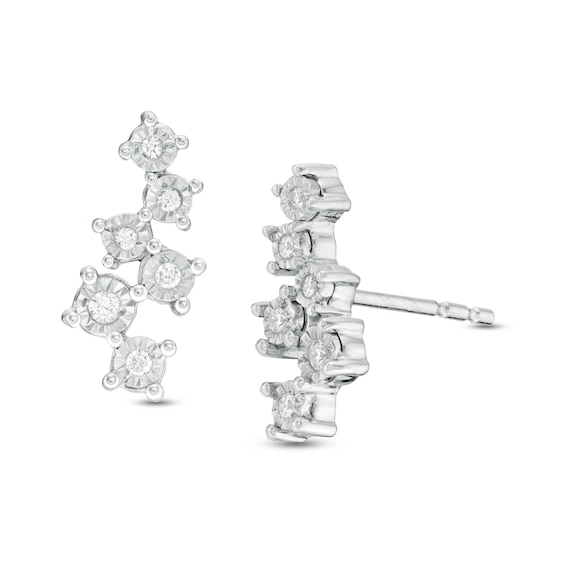 1/10 CT. T.w. Diamond Scatter Stud Earrings in Sterling Silver